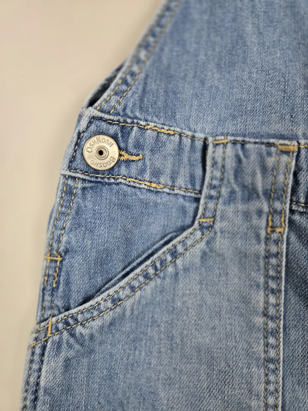 Vintage Y2K OshKosh B'gosh Girls Denim Vestbak Jumper Dress Size 6X